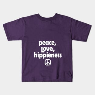 Peace, Love, Hippieness Kids T-Shirt